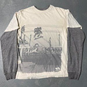 Men’s graphic tony hawk double layered long sleeve
